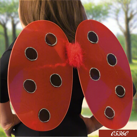 coccinella ali rosse nere tulle costume carnevale fai da te portafortuna uso abito da festa scenografia fotografo vetrinistica tutù danza