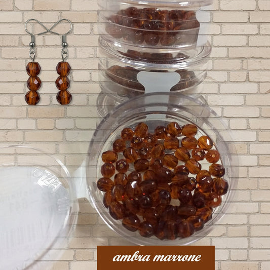 ambra marrone mezzi cristalli sfaccettati perline collane e bigiotteria offerta perle 4 mm uso intreccio tessitura animaletti orecchini collane anelli bracciali