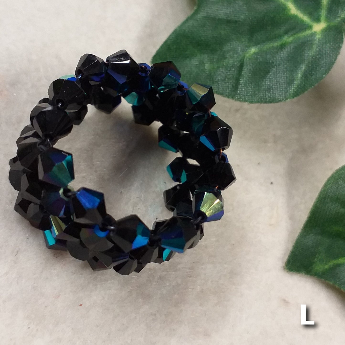 shop anelli artigianali bigiotteria di perline perle pietre intreccio schema tecnica fatti a mano con filo e basi fedina colore nero