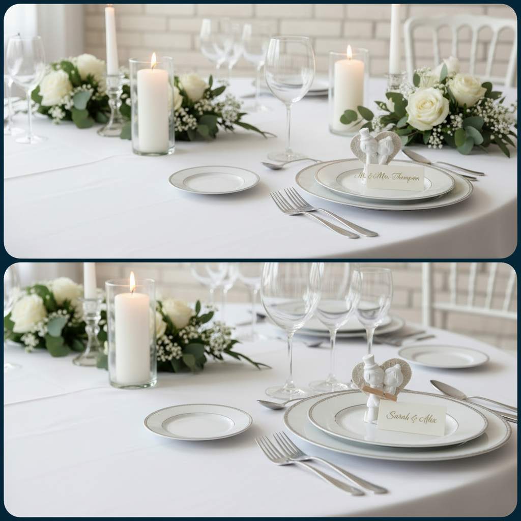 idea segnaposto matrimonio nozze gessetti sposini cuore pizzo bigliettini anniversario