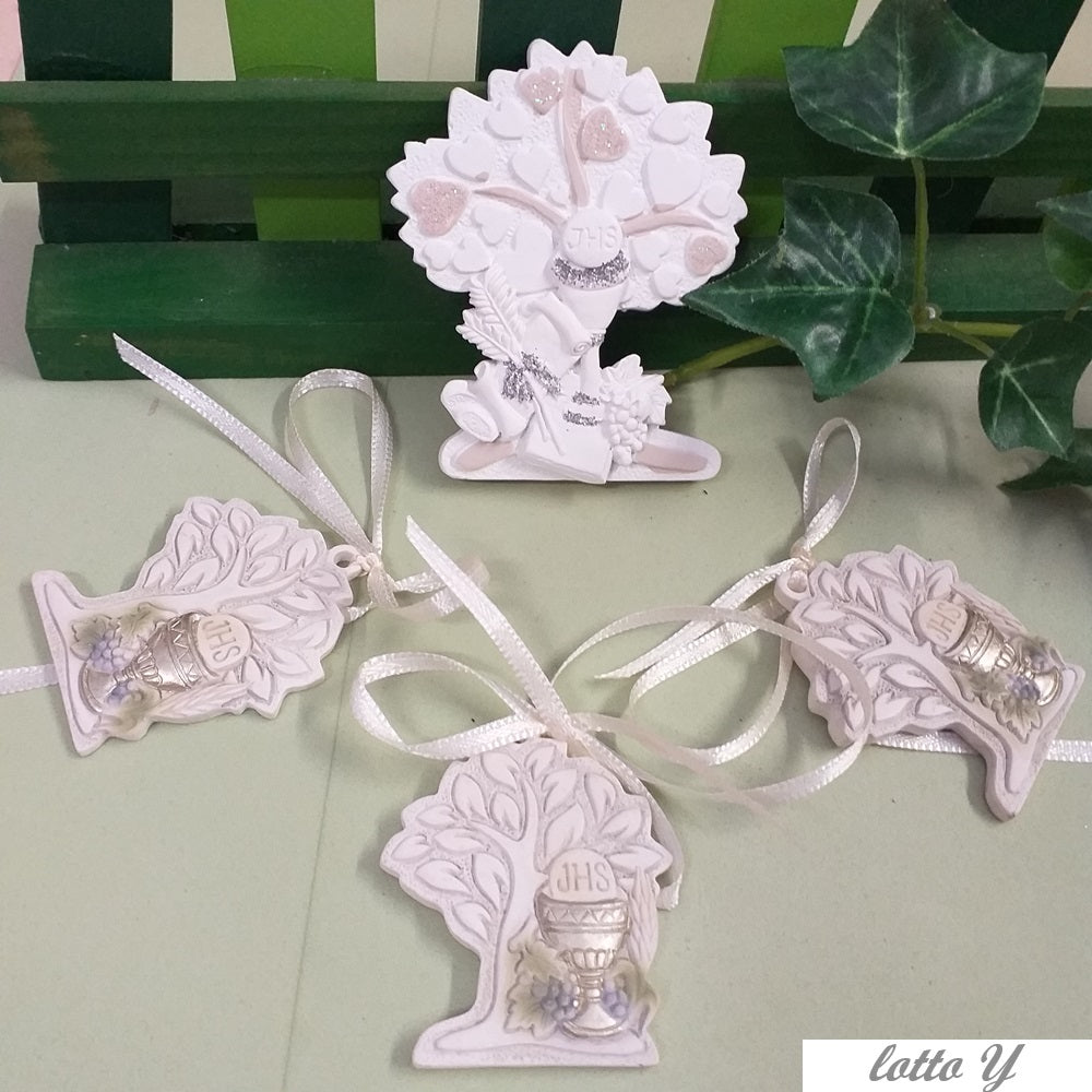 Calice spighe uva forma albero fine serie oggetti religiosi sacri stock bomboniere offerte comunione battesimo icone Santo Giorno