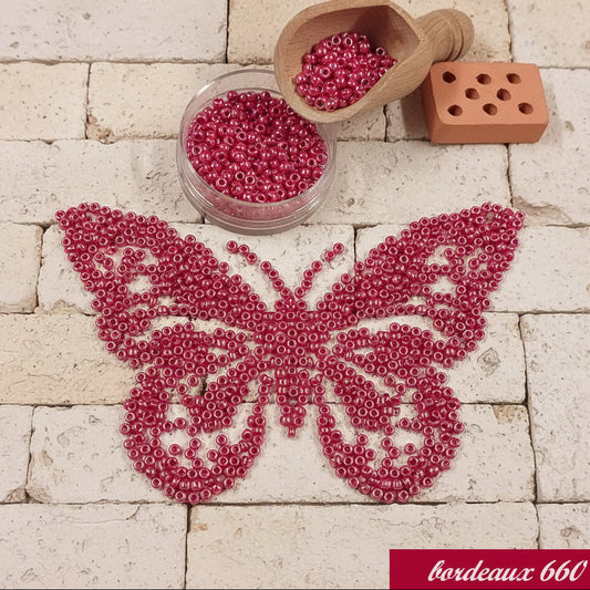 bordeaux 660 colore vetro perline conteria rocailles perlate da acquistare on-line per creazioni fiori bonsai bigiotteria bijoux composizioni floreali piantina fiori veneziani