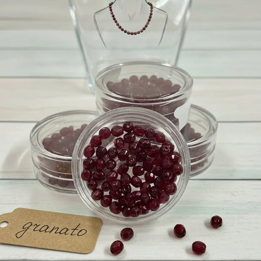 bordeaux cristalli perline collane e bigiotteria offerta perle 4 mm sfaccettate uso tessitura intreccio uncinetto collane