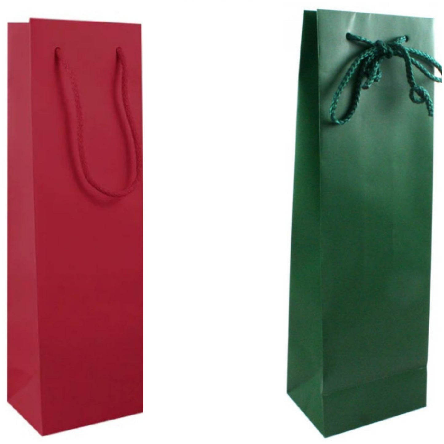 bordeaux verde borse con manici corda per confezione regalo vino Natale shopper bag portabottiglie confezionamento verticale bordolese borgognotta