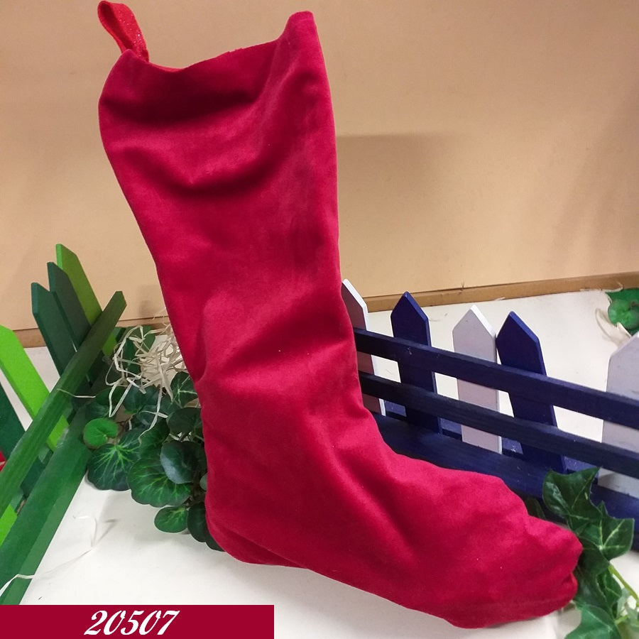 velluto rosso calza da riempire confezionare fai da te festività Epifania befana Natale vuota particolare ad uso packaging confezioni regalo dolci pasticceria cioccolatini biscotti dolcetti gioielli