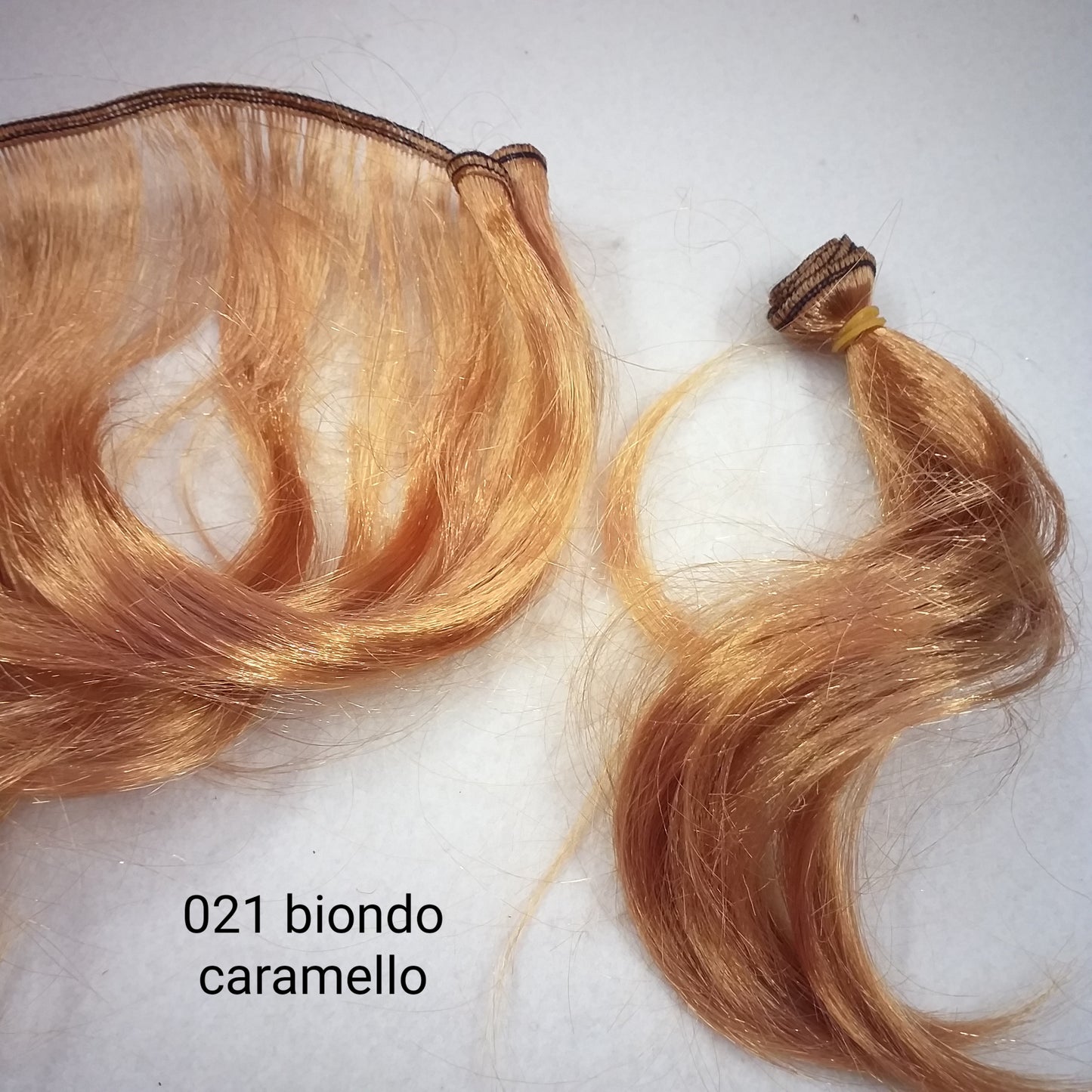 021 biondo caramello shop fai da te materiale creare parrucca bambola di capelli lisci sintetici finti con ciocca in vendita online
