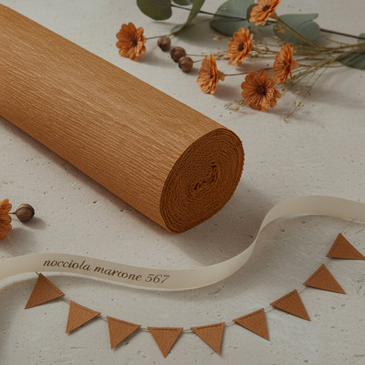 nocciola marrone 567 shop online vendita rotoli carta crespa pesante 180 g colorata per realizzare composizioni di fiori grandi giganti decorazioni packaging allestimenti vetrine fioristi centrotavola pasquali bandierine festoni banner