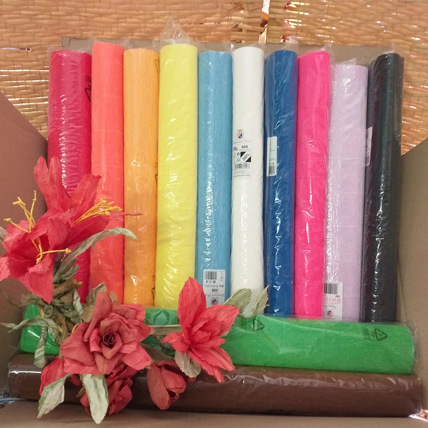 12 colori carta crespata 180 g pesante colorata per fiori grandi e giganti composizioni floreali centrotavola rosso lavoretti facili bambini fai da te bomboniere allestimento matrimonio