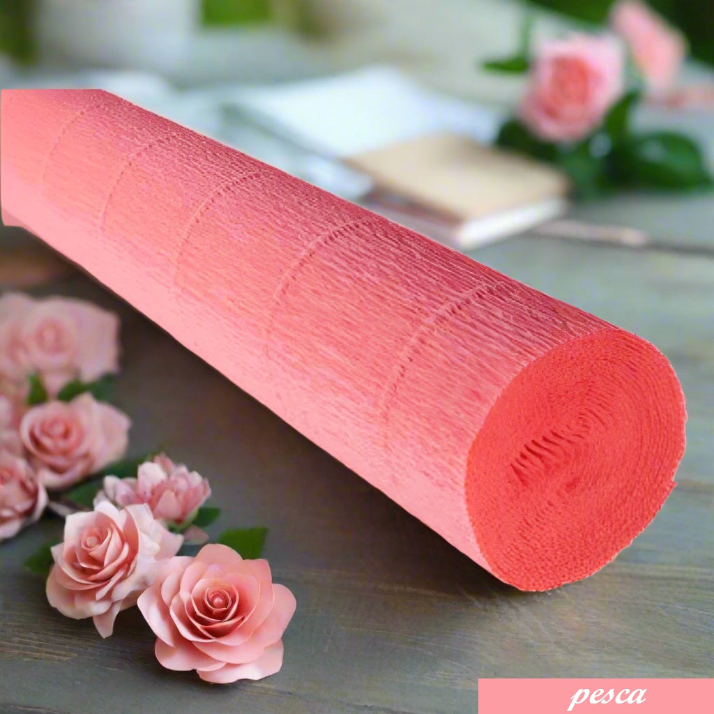 pesca carta crespata 180 g pesante spessa colorata per fiori fai da te confezionamento fioristi packaging pasquale lavoretti creativi bambini