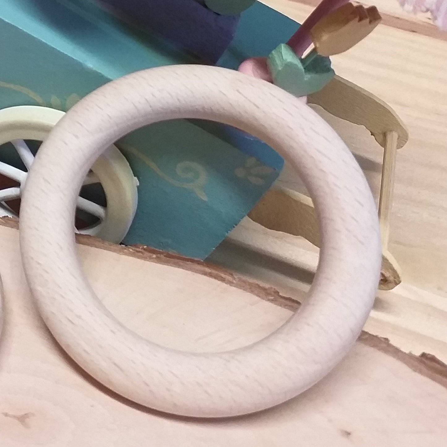 vendita singola cerchio anello legno 5.5 cm uso fai da te artigianato macramè uncinetto catenelle portaciuccio amigurumi corde portavasi cinture collane gioielli bijoux bigiotteria
