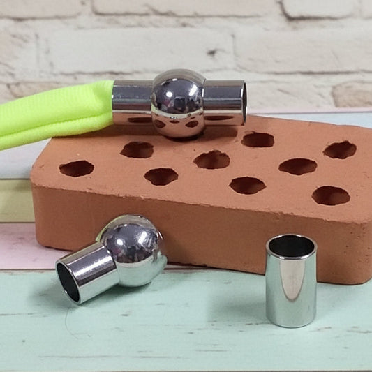 chiusure colore argento magnetiche forte calamita per corde gioielli cordini bijoux idea fai da te con tubolare fettuccia gialla multifilo collane bracciali cordoncini macramè bigiotteria fai da te