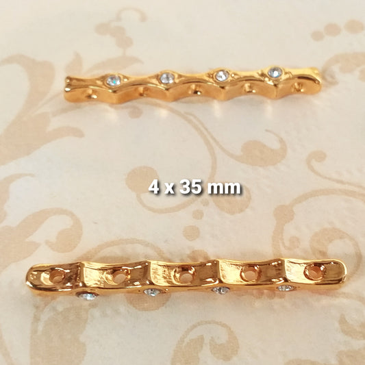 Vetrina negozio strass chiusure per collane a più fili di bigiotteria bijoux di bracciali terminale distanziatori Ponti metallo oro brillantini