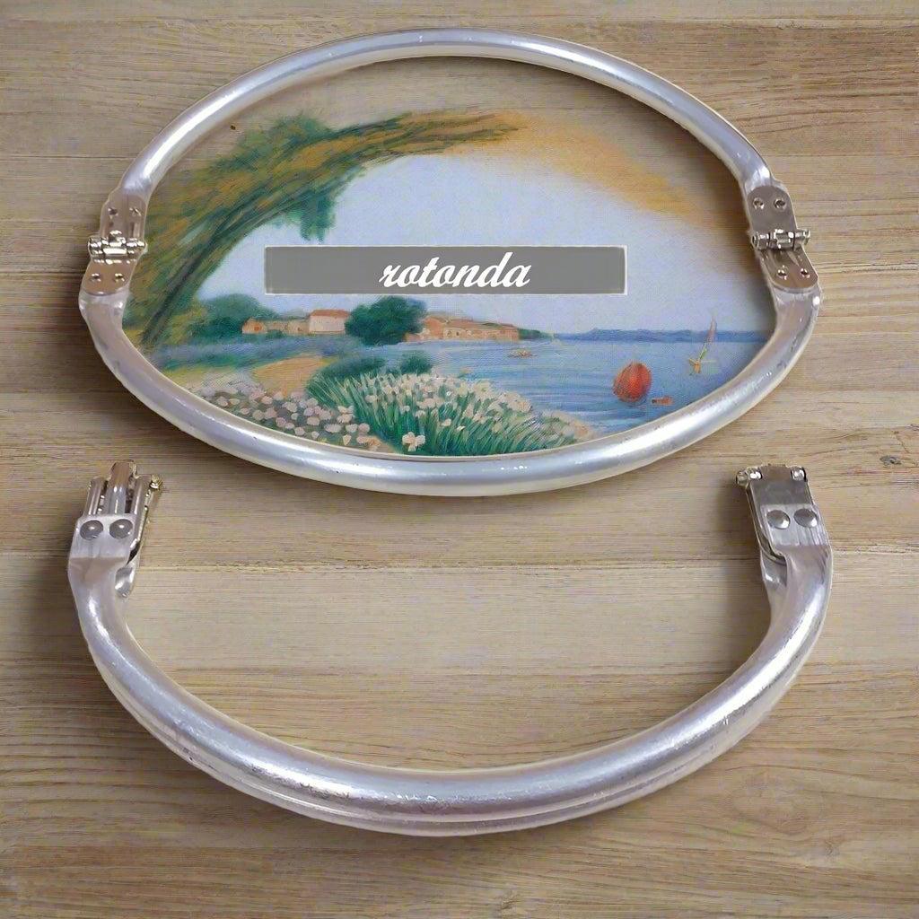 18-23 cm chiusura molla rotonda scatto ad arco tondo a scomparsa clic clac per clutch bag crochet pochette borse uncinetto da cerimonia in fettuccia
