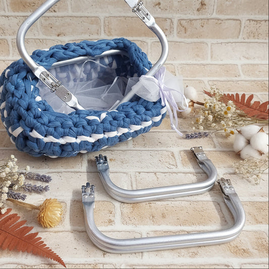 16-20 cm piccole o grandi chiusura ad arco rettangolare a molla a scomparsa scatto clic clac per clutch bag crochet pochette borse uncinetto da cerimonia rafia fettuccia