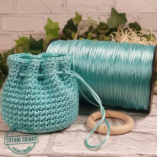 tiffani-chiaro coda di topo cordino borse uncinetto satinato sintetico cordoncino 2 mm corda di raso pochette clutch bags borsettine cerimonia idee fai da te intrecci scoubidou e bigiotteria