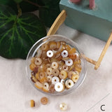 lotto C stock beige frammenti chips dischi scaglie perle conchiglie forate perline bigiotteria da lavorazione collana bracciale forate per cordini