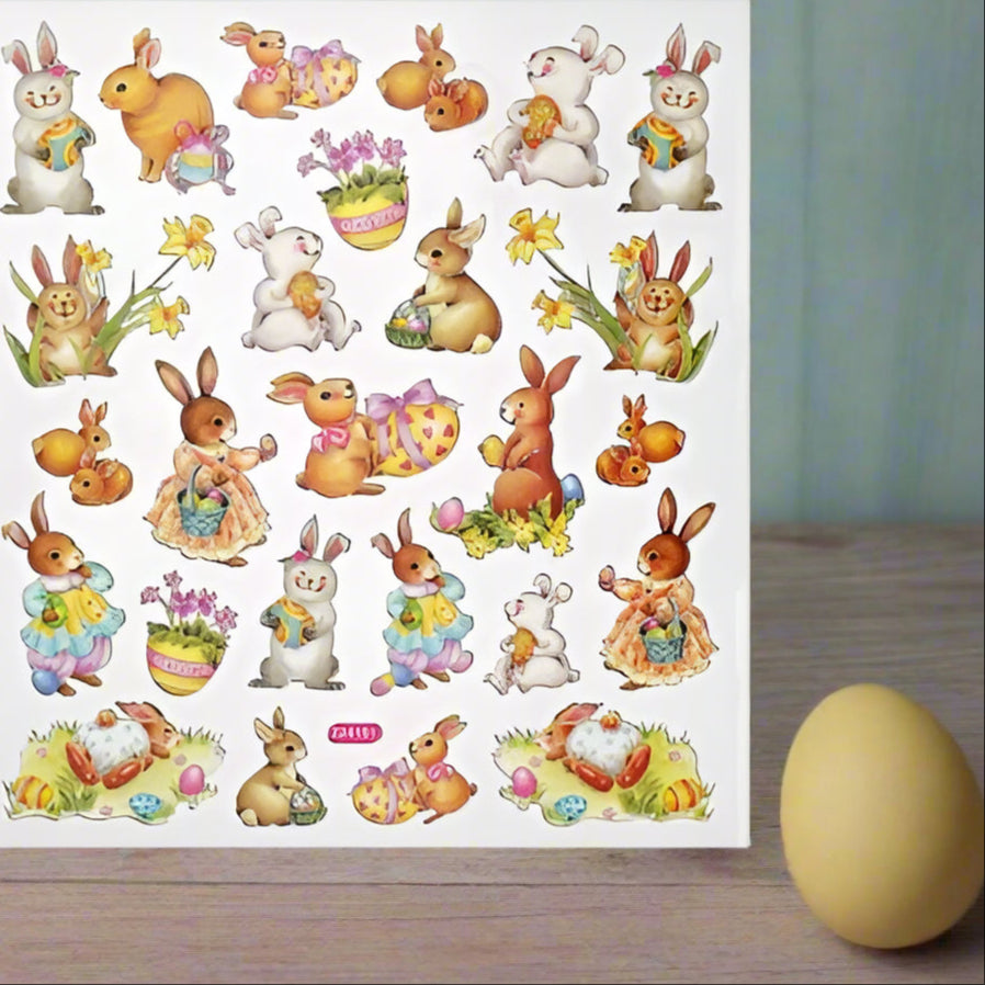 idea decorare uovo con coniglietti ovetti colorati fiori sticker autoadesivi etichette tag per decorazioni addobbi pasquali segnaposto chiudipacco confezione regalo
