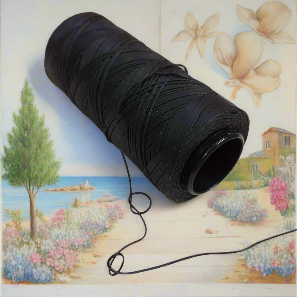 rotolo 200 metri filo sottile cerato cotone 0.80 mm cordino di cordoncino uso fai da te bijoux di bigiotteria perline collane bracciali dell'amicizia