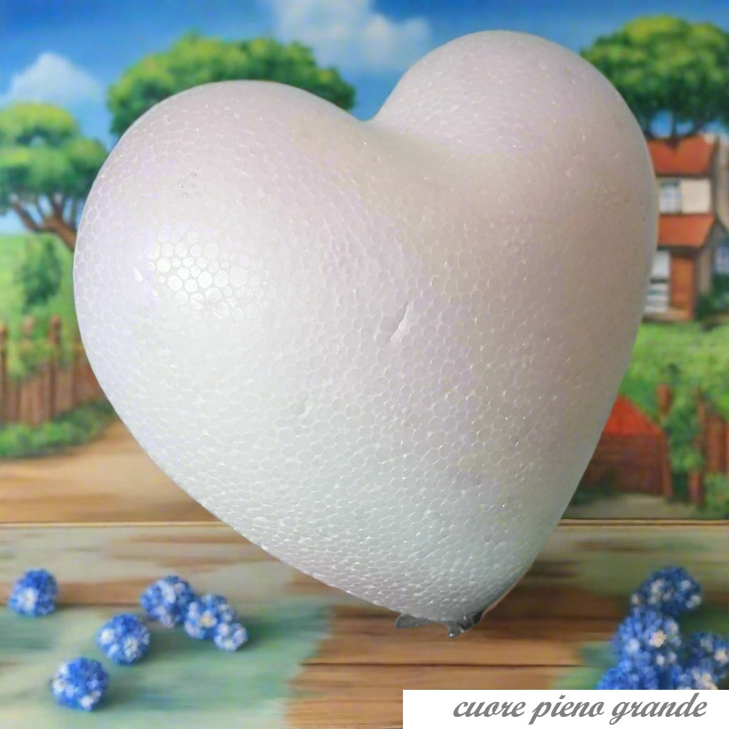 forme polistirolo cuore da decorare rivestire colorare decoupage dipingere per addobbi san valentino festa mamma decorazioni Natale uso albero natalizio