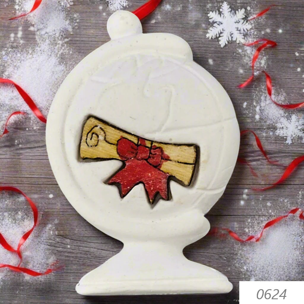 mappamondo globo di gesso pergamena di legno fiocchetto rosso nappina shop online gessetti da profumare bomboniere fai da te packaging confezioni segnaposto laurea