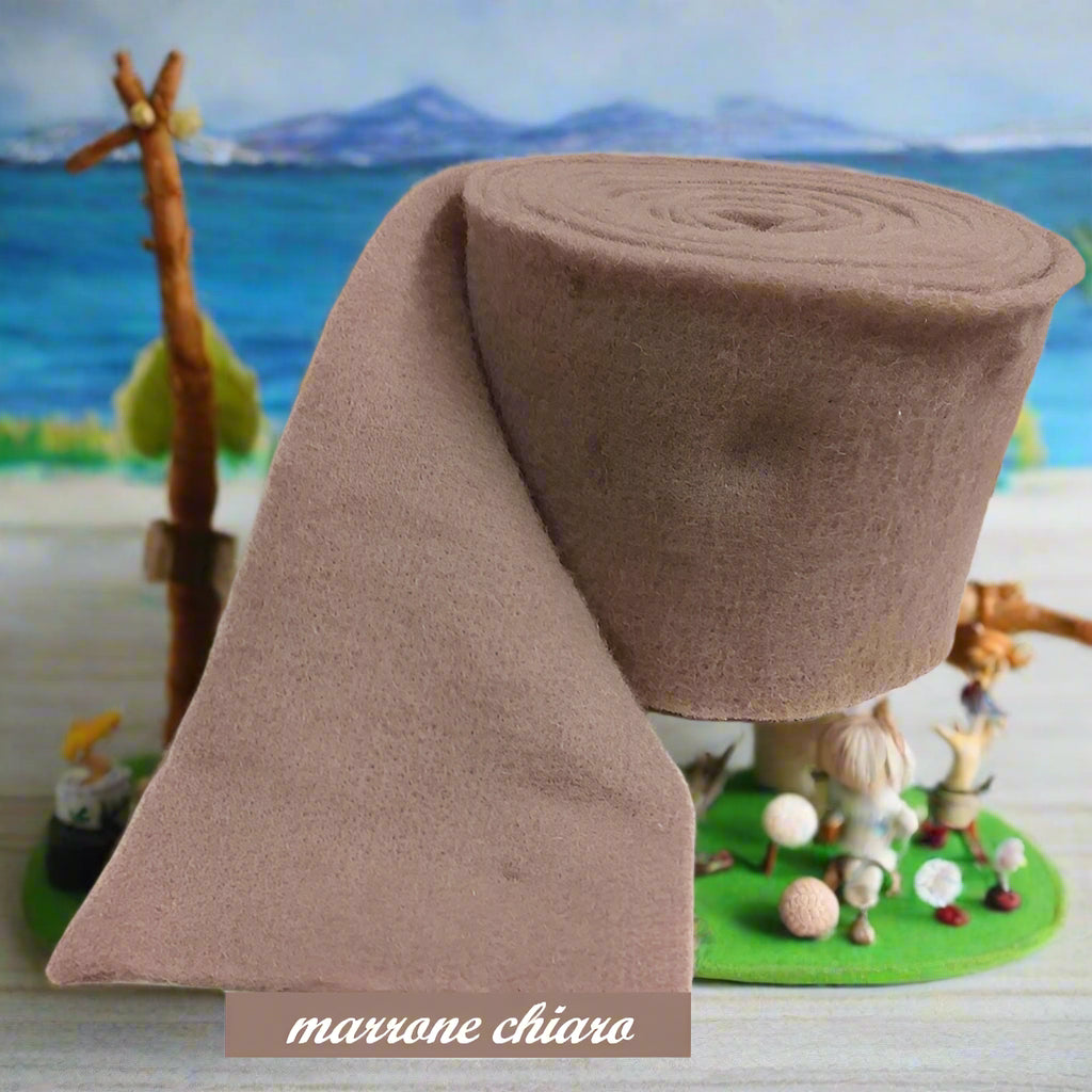 marrone chiaro per lavoretti feltro panno lana cotta modellabile uso creare bambola gnomi elfi bosco addobbi decorazioni natalizie rivestire piedi albero natale vasi di terracotta