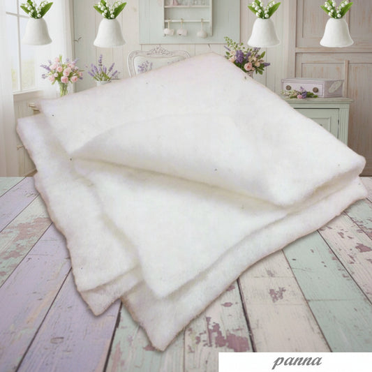 colore panna feltro lana vello Stafil-Lehner Filz Ultima Wolle tessuto morbido modellabile panno stoffa spessore 4 mm fai da te idee creazioni natalizie bambole angioletti pigotte pasquali campanelle tecnica ago infeltrimento