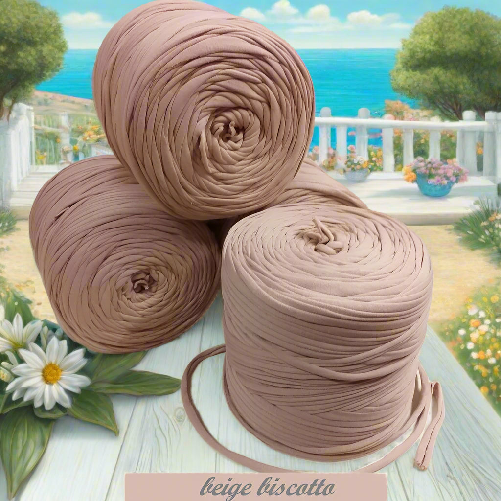 beige biscotto fettuccia cotone elastico stafil Noodles per borse uncinetto pochette clutch bags abbigliamento moda sportina borsina cestini bimbi pelosetti cucce culle