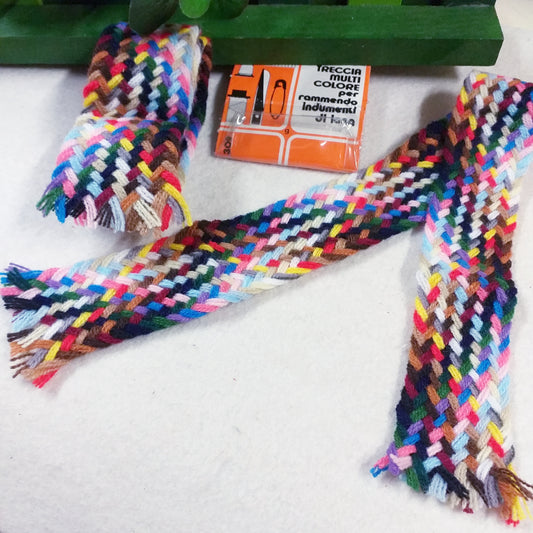 dettagli gugliate acrilico di lana treccia multicolore rammendo sarta cucito creativo