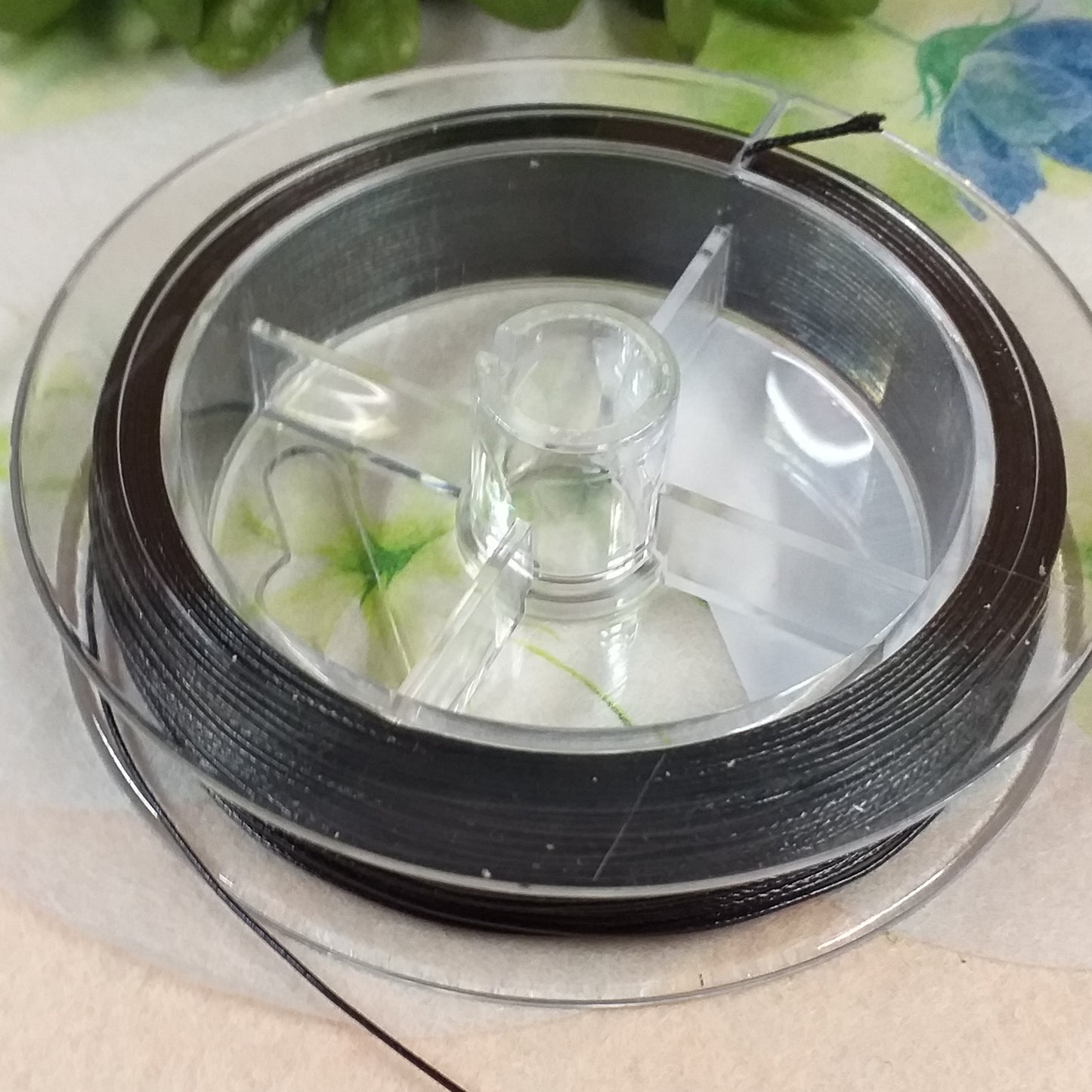 colore nero rotolo 50 metri Stafil filo sottile cerato cotone 0.50 mm cordino di cordoncino uso fai da te bijoux micro-macramè di bigiotteria perline collane bracciali dell'amicizia