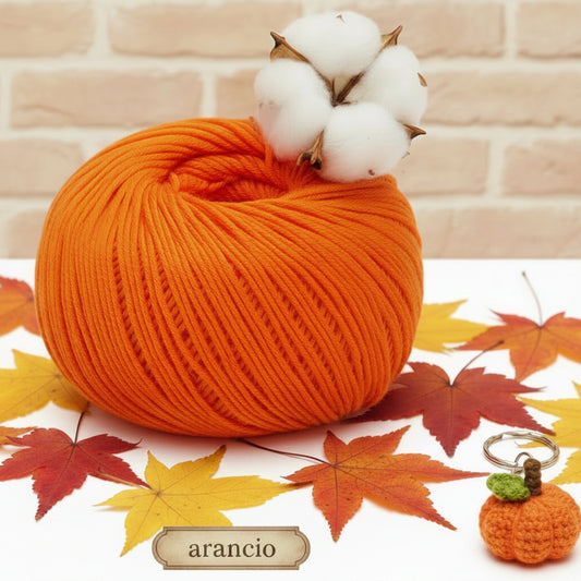 arancione filato grosso Stafil kairo italiano lana stock filo di cotone supermercerizzato per uncinetto ferri lavori a maglia 3-4 uso sferruzzare crochet scialli maglie cappelli abbigliamento amigurumi casa delle bambole portachiavi zucca