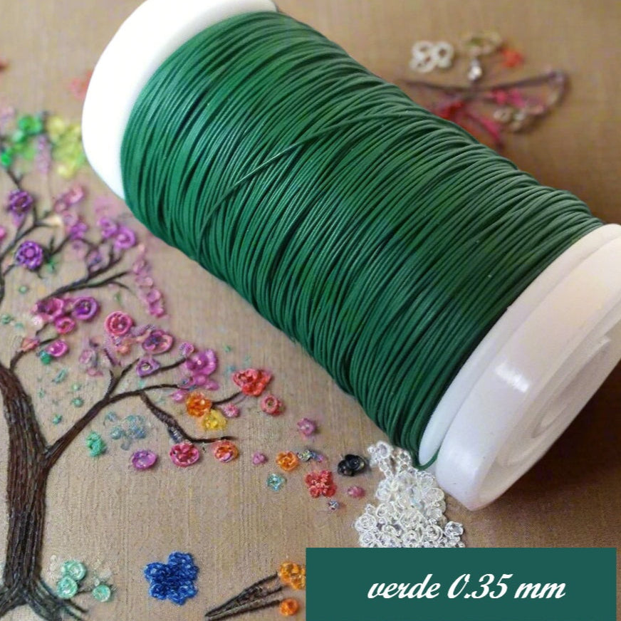 fili di ferro fioristi 0.35 mm verde stafil marianne hobby per creare fiori perline fommy crepla velluto pannolenci fiorellini
