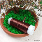 marrone scuro filo di ferro colorato 0.30 mm verniciato smaltato lucido metallizzato uso per fiori alberi bonsai piante perline hobby creativi uncinetto Natale