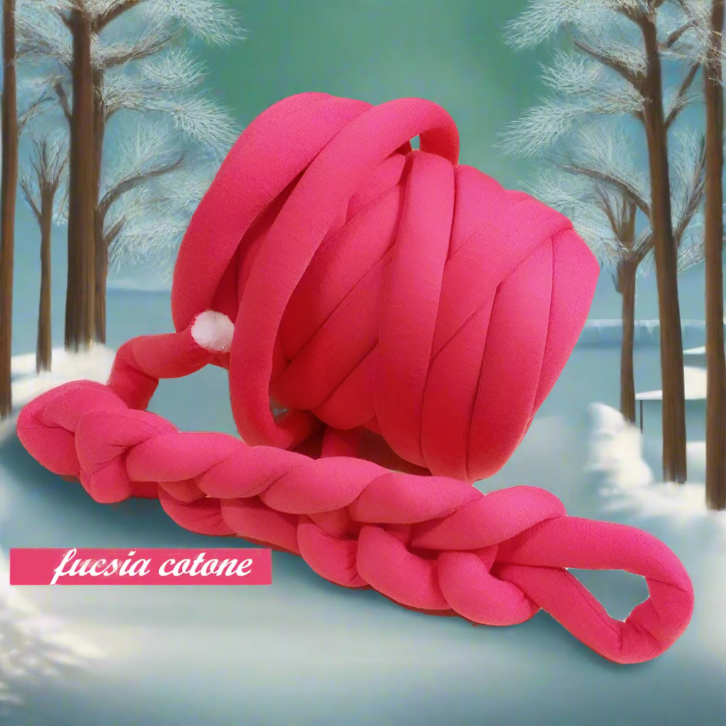 fucsia cotone 1/2 kg velluto fettuccia ripiena marshmallow filato borse gigante grosso spesso imbottito chunky bags tubolare intrecciare a mano senza uncinetto pochette