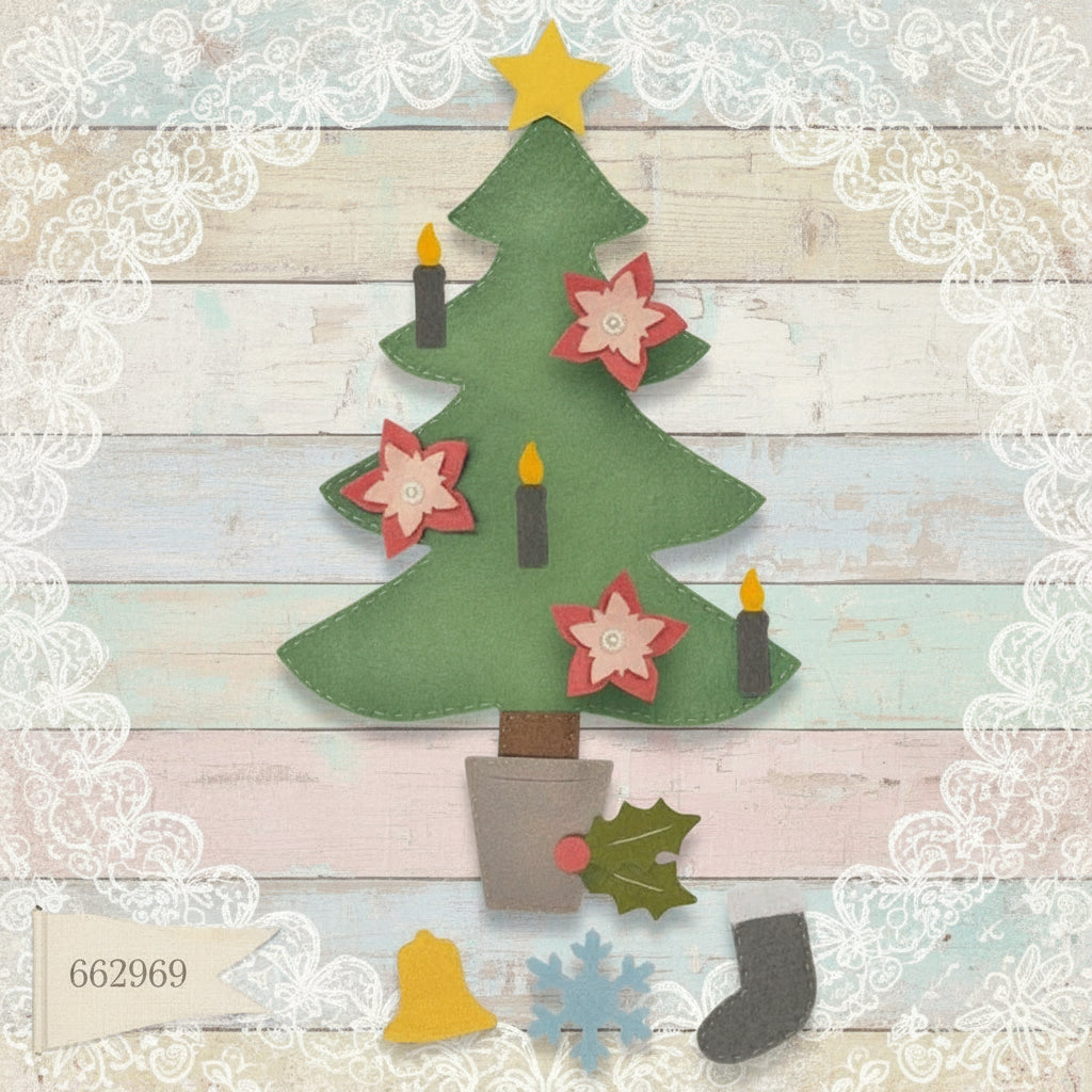 albero natale 662969 fustella sizzix bigz adatta per tagliare decorazioni di feltro fommy gomma crepla carta eva pannolenci trees decorations