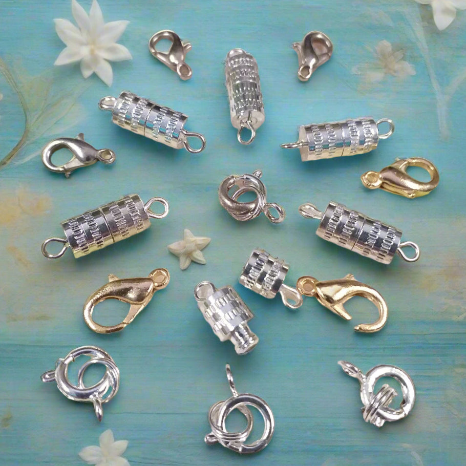 Moschettoni collane bracciali ganci con anello chiusure