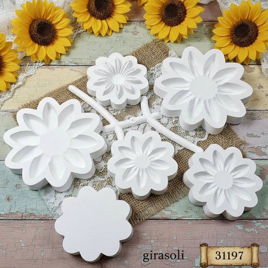 Girasole dalia stampi per fiori fommy in vendita on-line creazioni gomma crepla tinta unita composizioni pasquali primaverili fioristi