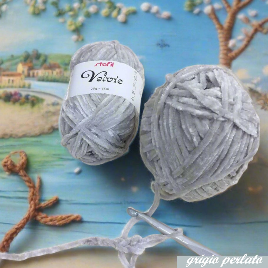 paesaggi e grigio ciniglia velvie stafil filo di lana sottile per crochet uncinetto knitting lavori a maglia vellutino velvet per amigurumi pupazzi peluche bambole