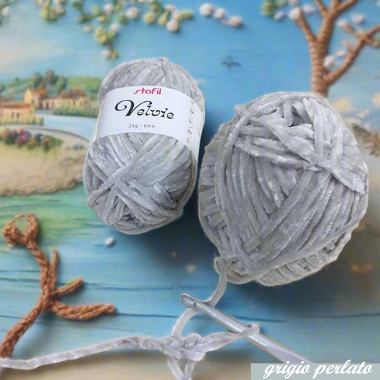 paesaggi e grigio ciniglia velvie stafil filo di lana sottile per crochet uncinetto knitting lavori a maglia vellutino velvet per amigurumi pupazzi peluche bambole