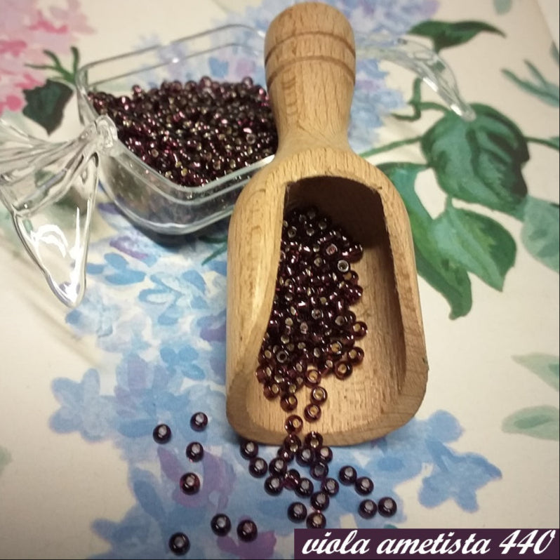colore viola ametista 440 hobby perline conteria di vetro argento Stafil creare fiori veneziani alberi bonsai piantine alberelli di rocailles perle beads