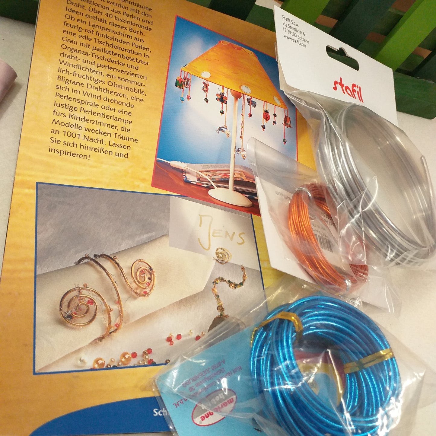 fili alluminio colore argento blu rame per kit fai da te decorazioni di perle e bigiotteria lampada