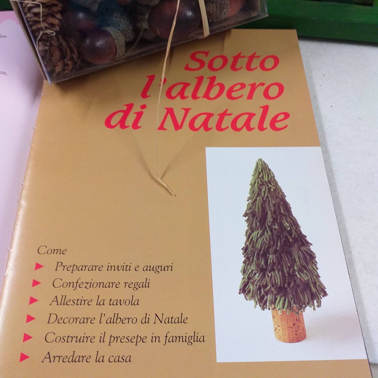 sommario sotto l'albero di Natale come preparare inviti auguri confezionare regali allestire la tavola decorare l'albero costruire il presepe in famiglia arredare la casa
