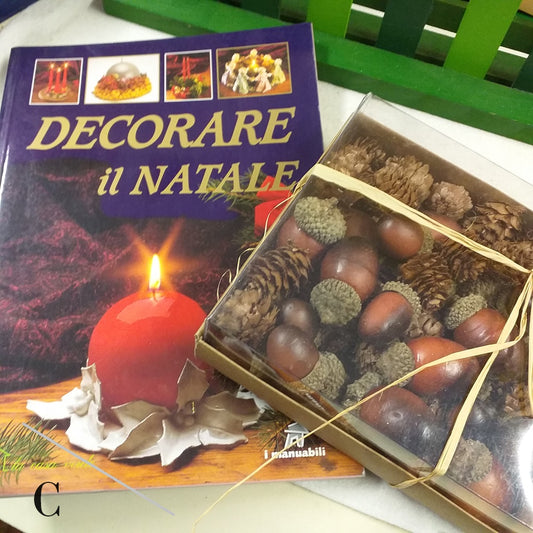 offerta C decorare il Natale e gift box ghiande pigne scatola regalo rafia kit lavoretti regali decorazioni fai da te manuale accessori natalizi idee composizione centrotavola candela pino abete