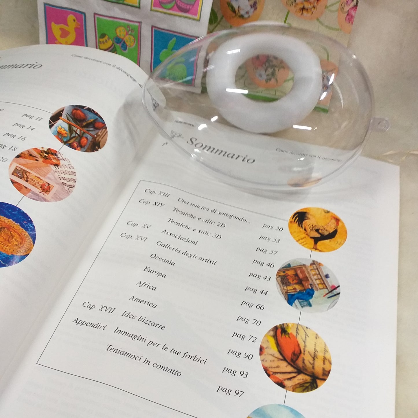 sommario da pag 30 a pag 97 kit uovo grande centrotavola plastica apribile divisibile base polistirolo da decorare fai da te come decorare con decoupage pasquale manuale idee crea tovaglioli di carta tecniche stili galleria artisti idee bizzarre immagini per le forbici