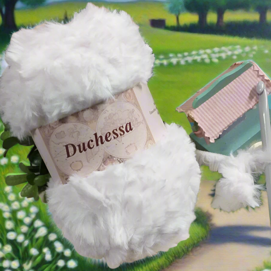 duchessa Silke Arvier lana pelliccia peluche sintetica microfibra gomitolo 100 g filato uso uncinetto ferri da maglia cucito creativo bambole di pezza gnomi natalizi elfi della neve angioletti di stoffa tessuto