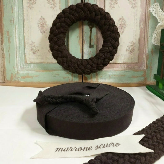 marrone scuro maglina lanetta Stafil fettuccia per borse uncinetto ghirlanda fuoriporta decorazioni shabby chic lavori a maglia invernali, sciarpe scaldacollo coperte