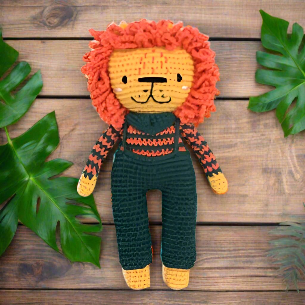 Leony leoncino bambola pupazzo amigurumi uncinetto da creare con kit crochet facile italiano principianti