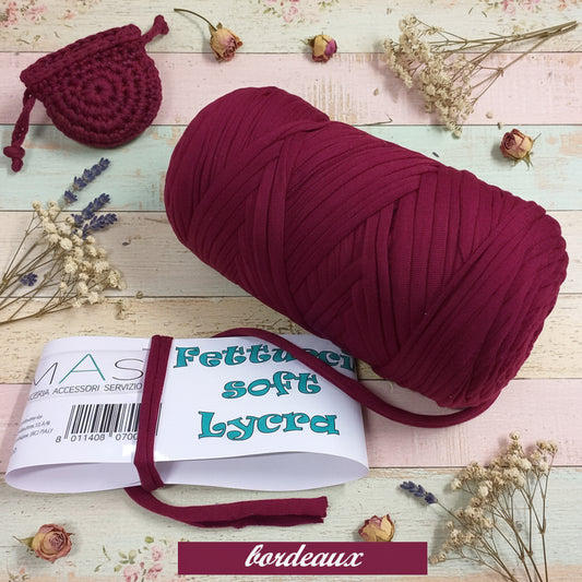 bordeaux lycra soft fettuccia borse uncinetto estive merceria accessori servizio mas produttore PL4000 poliestere con elastane morbida uso crochet pochette clutch bags borse abbigliamento moda mare shopper spiaggia piscina cestini