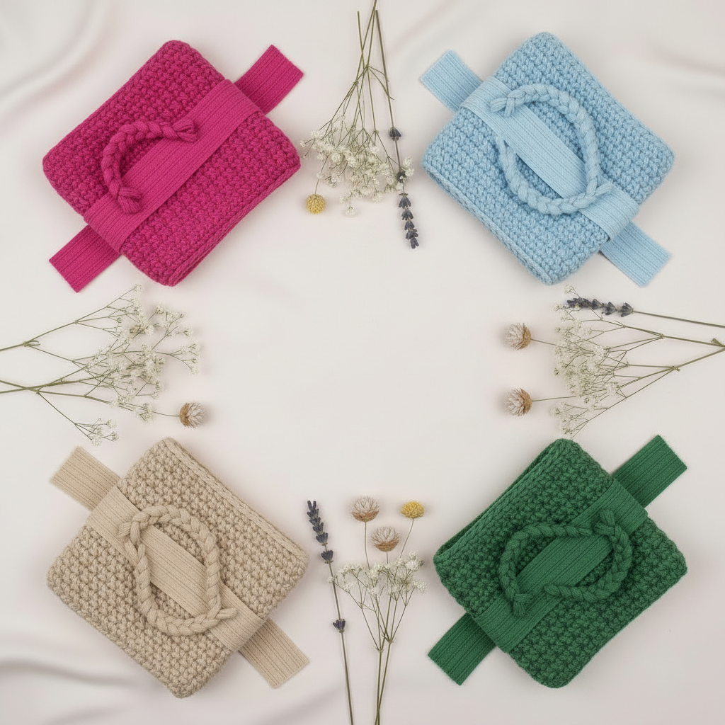 idea sferruzzare pochette plissè lycra-soft pizza fettuccia borse uncinetto morbida sottile uso crochet bags clutch abbigliamento moda bustine