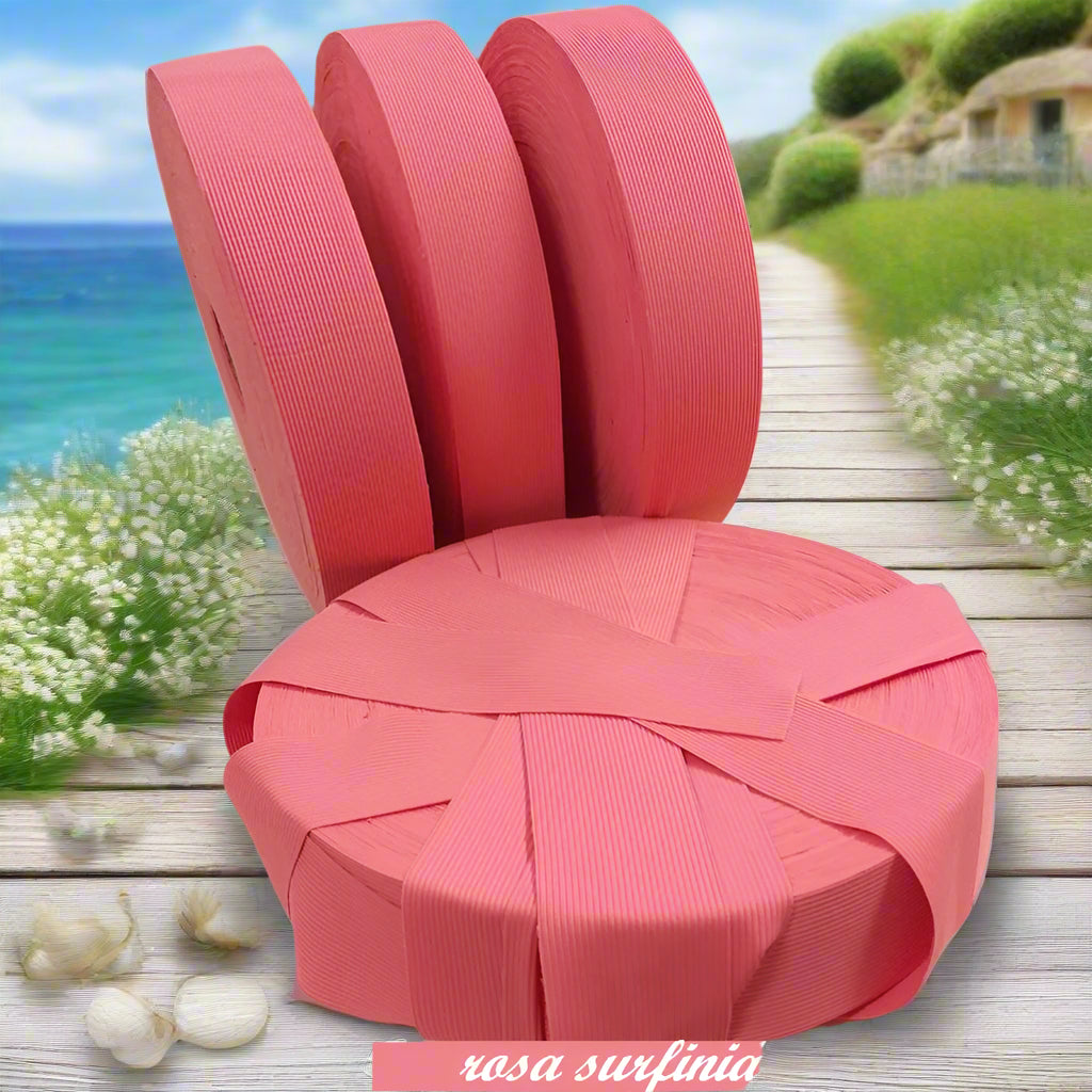 rosa surfinia lycra-soft pizza fettuccia borse uncinetto morbida sottile uso crochet bags clutch pochette sacca mare estive abbigliamento moda bustine spiaggia piscina