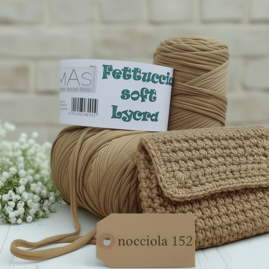 nocciola 152 colori neutri coloniale fettuccia lycra soft mas per borse uncinetto e pochette
